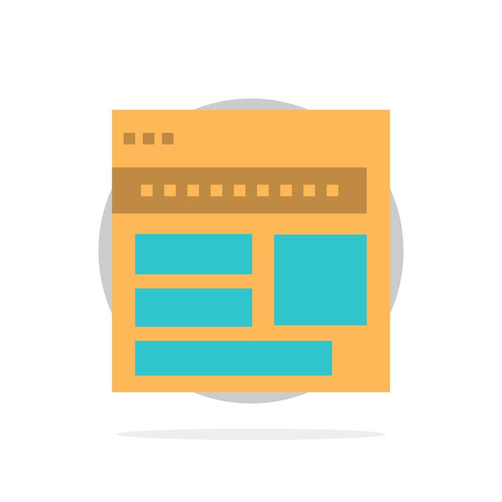 Website Browser Business Corporate Page Web Webpage Abstract Circle Background Flat color Icon vector