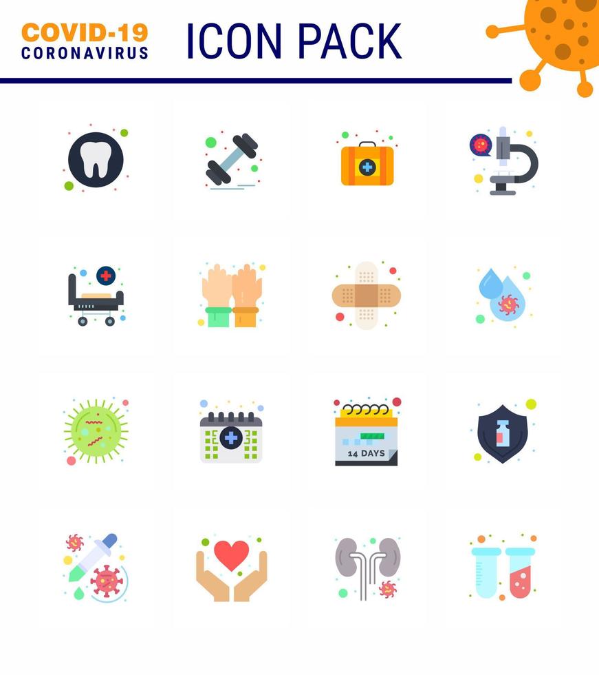 Simple Set of Covid19 Protection Blue 25 icon pack icon included hospital strature first aid virus laboratory viral coronavirus 2019nov disease Vector Design Elements