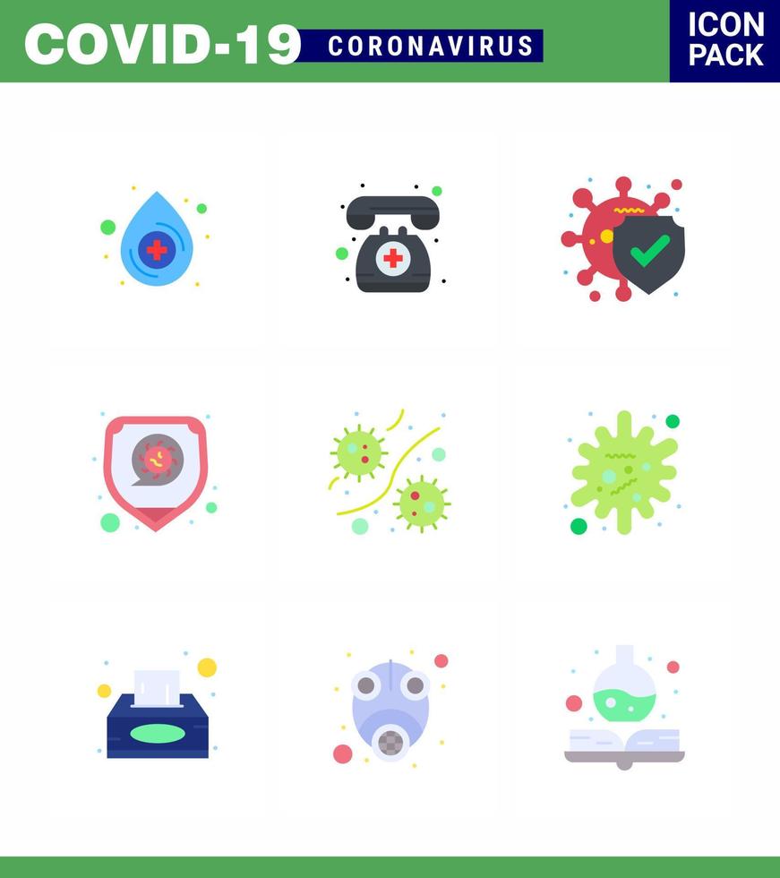 25 conjunto de iconos de emergencia de coronavirus diseño azul como microbio bacteria enfermedad protección contra virus coronavirus viral 2019nov elementos de diseño de vector de enfermedad