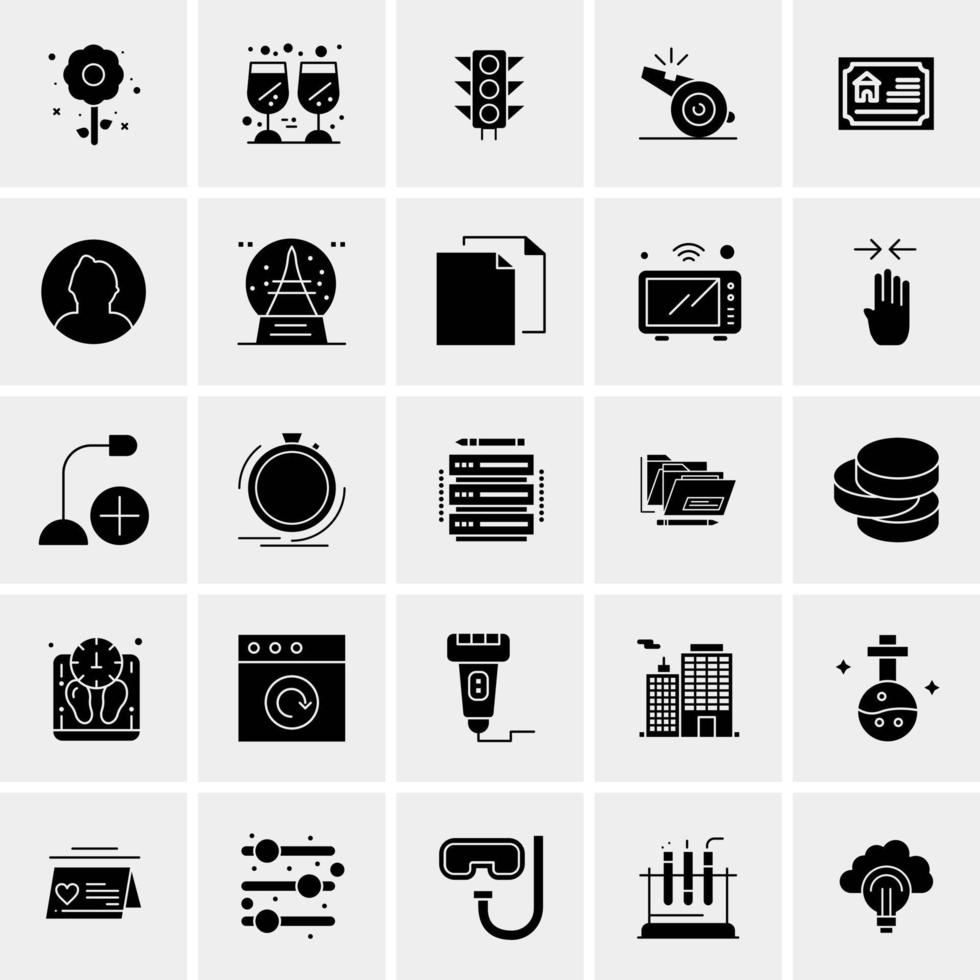 25 iconos de negocios universales vector ilustración de icono creativo para usar en proyectos relacionados con la web y dispositivos móviles