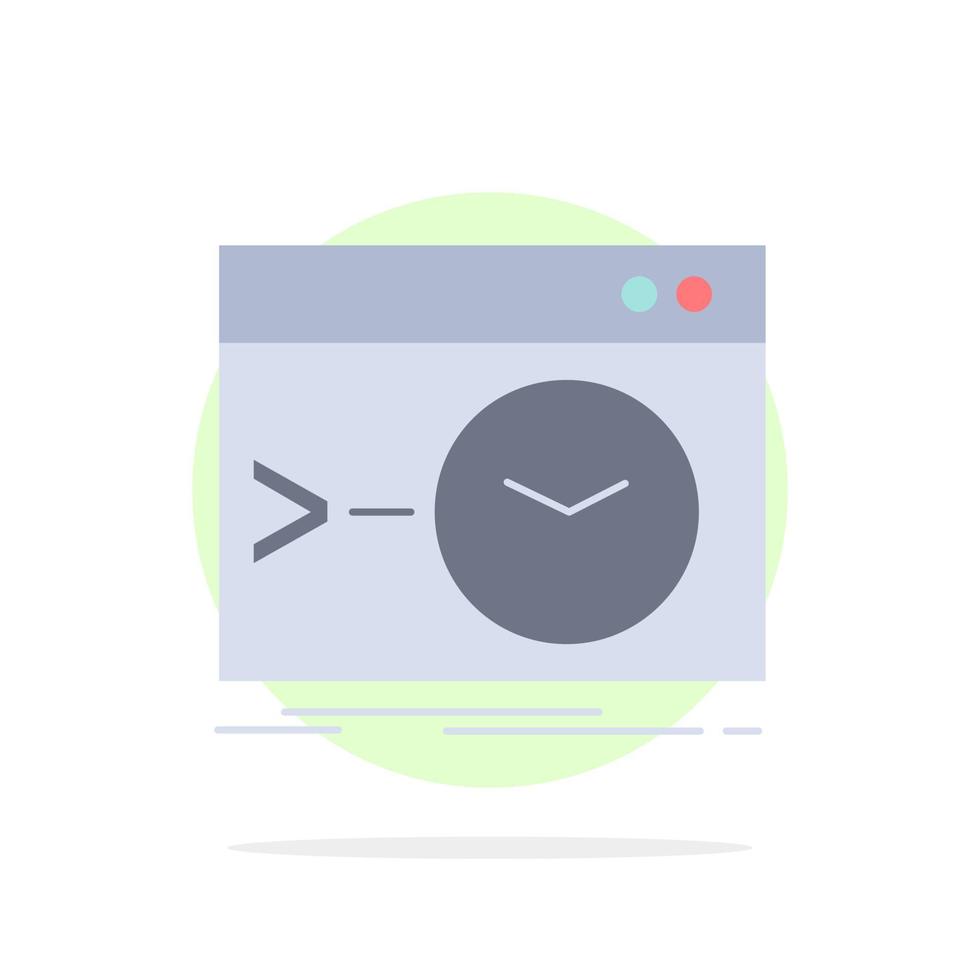 Admin command root software terminal Flat Color Icon Vector