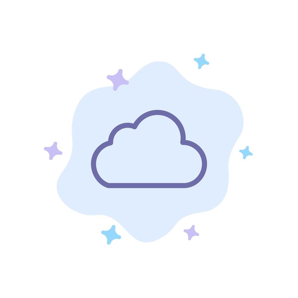 almacenamiento de datos en la nube icono azul nublado en el fondo abstracto de la nube vector