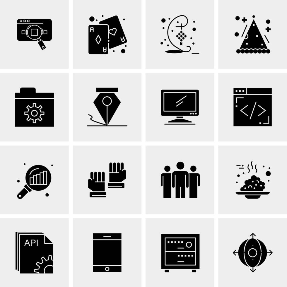 16 Business Universal Icons Vector Creative Icon Illustration to use in web and Mobile Related project