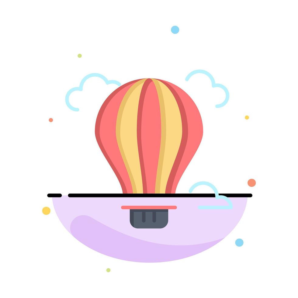 Balloon Air Air Hot Abstract Flat Color Icon Template vector