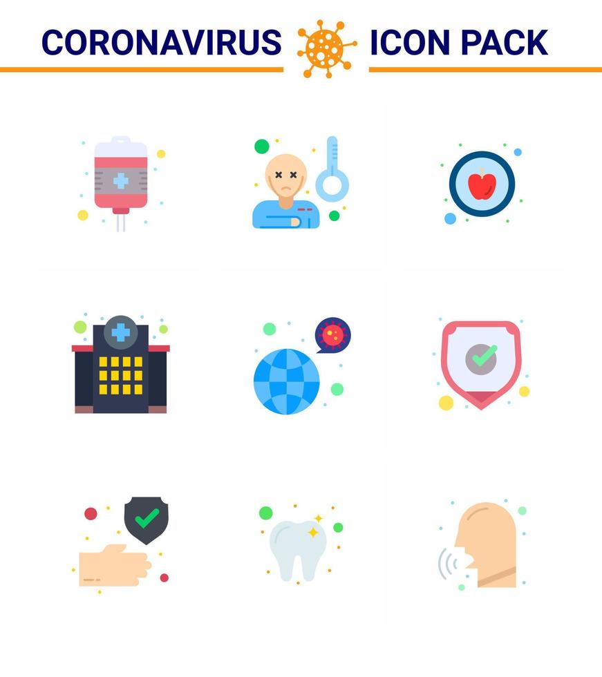 COVID19 corona virus contamination prevention Blue icon 25 pack such as bacteria nursing apple medical healthcare viral coronavirus 2019nov disease Vector Design Elements