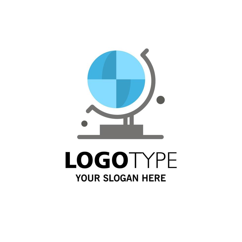 World Globe Science Business Logo Template Flat Color vector