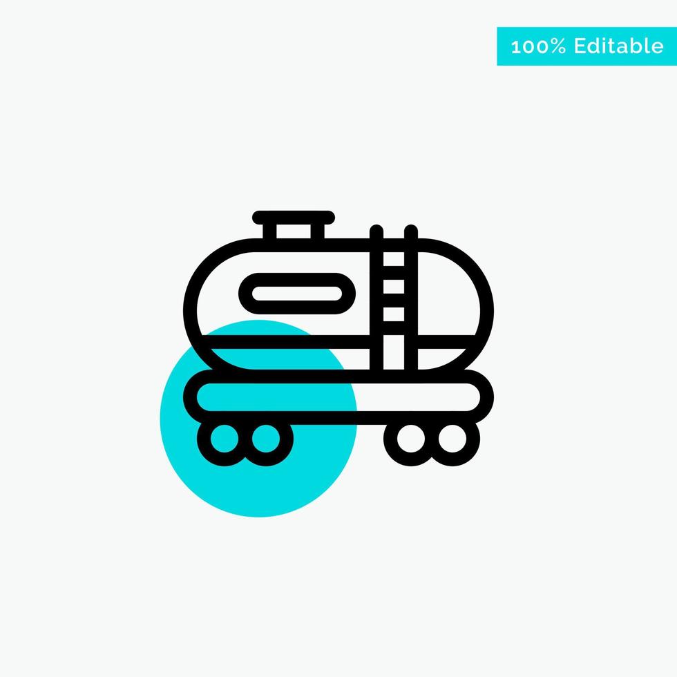 Oil Tank Pollution turquoise highlight circle point Vector icon