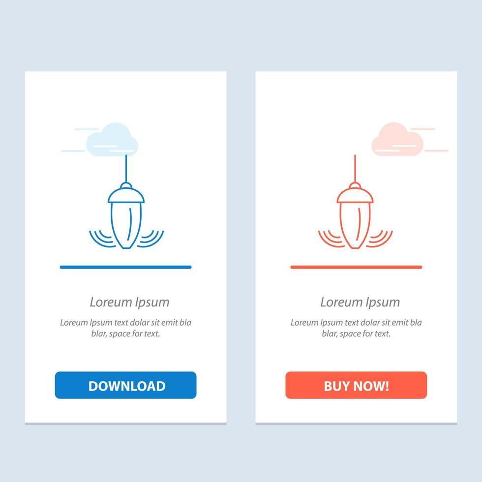 Sinker Instrument Measurement Plumb Plummet  Blue and Red Download and Buy Now web Widget Card Template vector