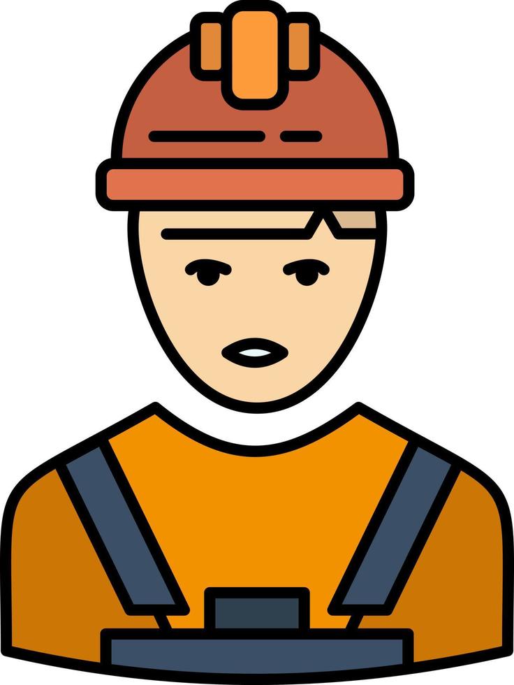 Worker Industry Avatar Engineer Supervisor  Flat Color Icon Vector icon banner Template