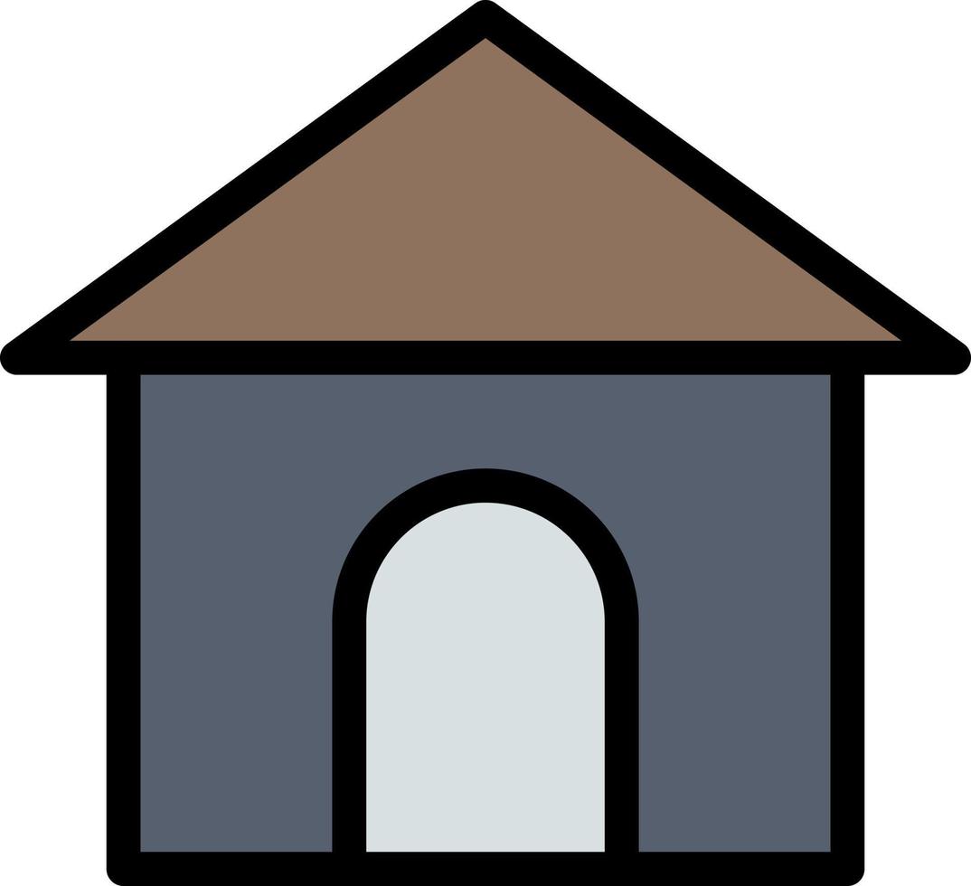Building Hose House Shop Business Logo Template Flat Color vector