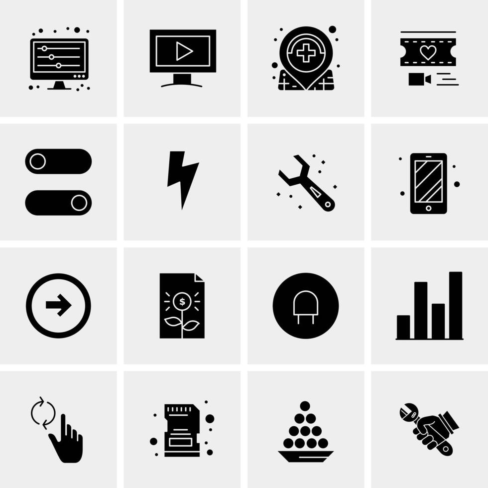 16 Business Universal Icons Vector Creative Icon Illustration to use in web and Mobile Related project