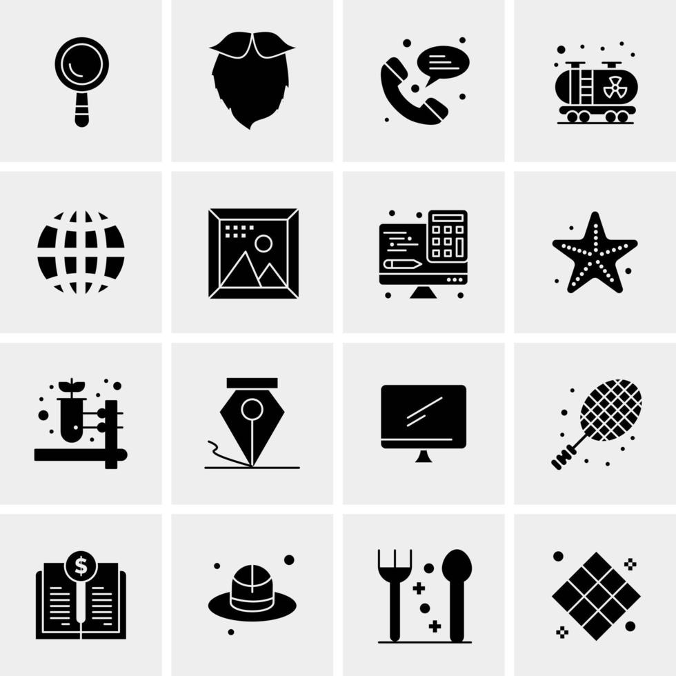 16 Business Universal Icons Vector Creative Icon Illustration to use in web and Mobile Related project