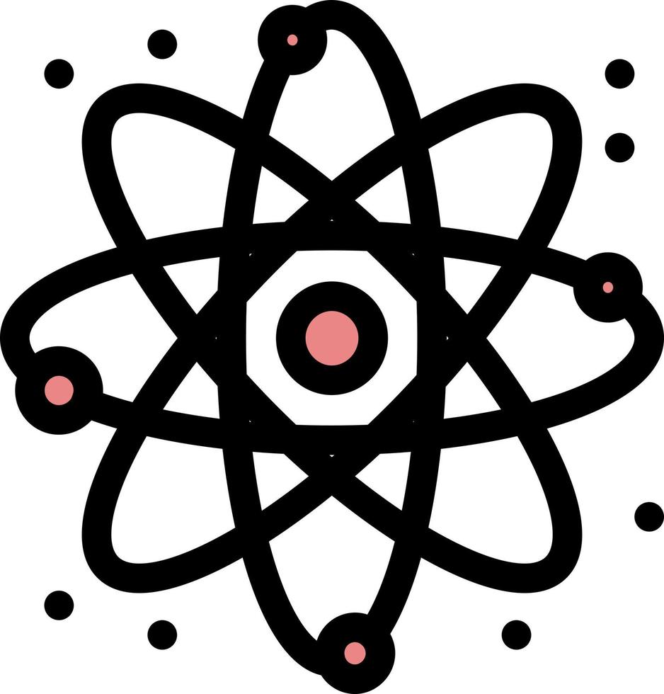 física reaccionar ciencia color plano icono vector icono banner plantilla