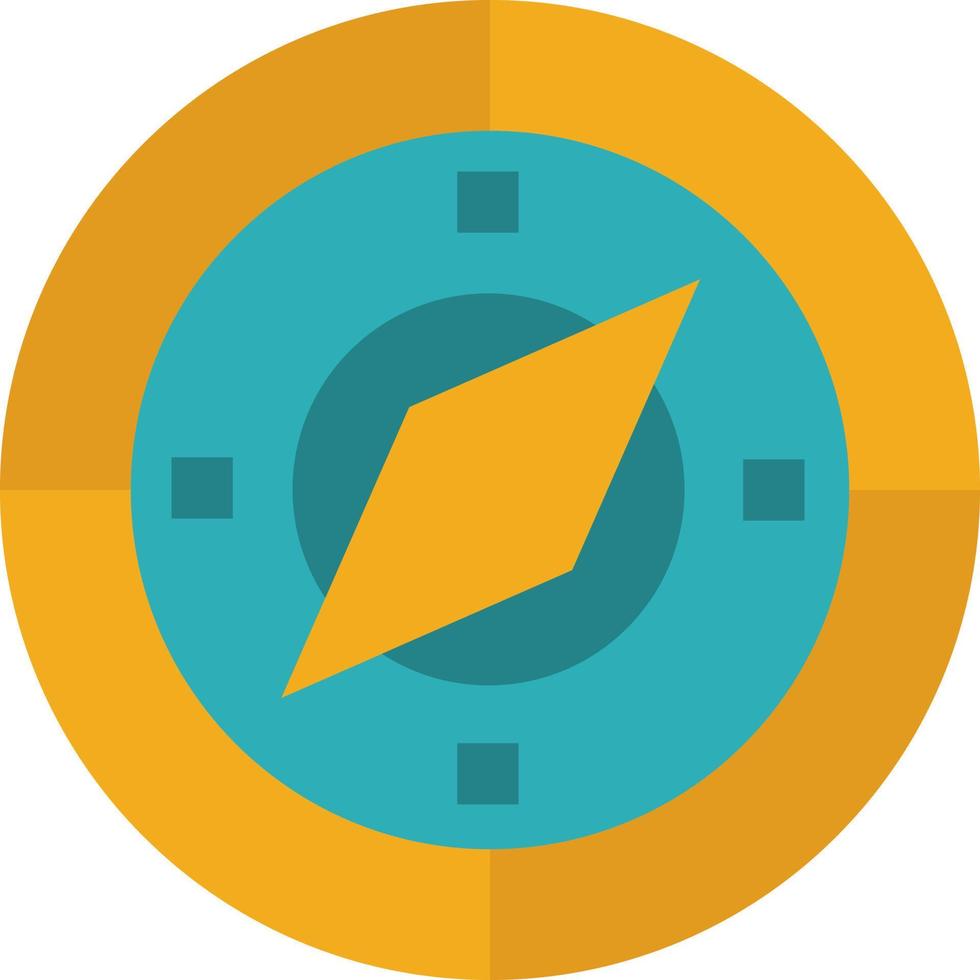 Navigation Navigator Compass Location  Flat Color Icon Vector icon banner Template