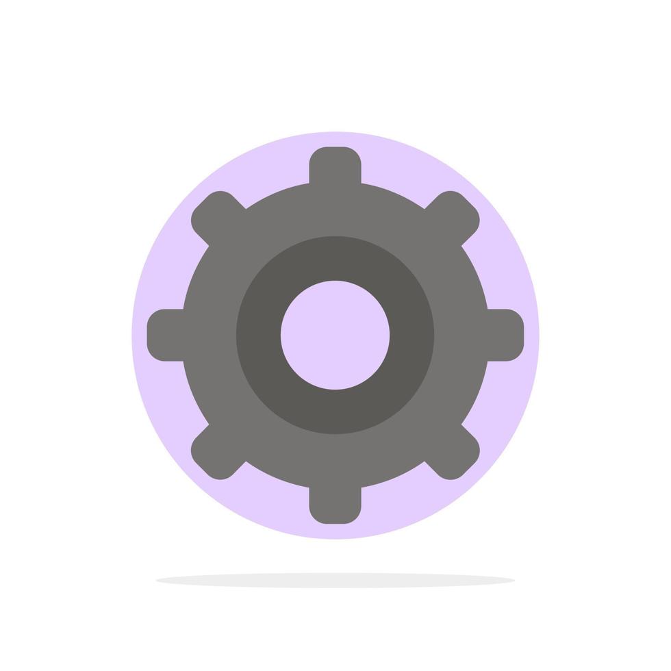 Gear Setting Cogs Abstract Circle Background Flat color Icon vector