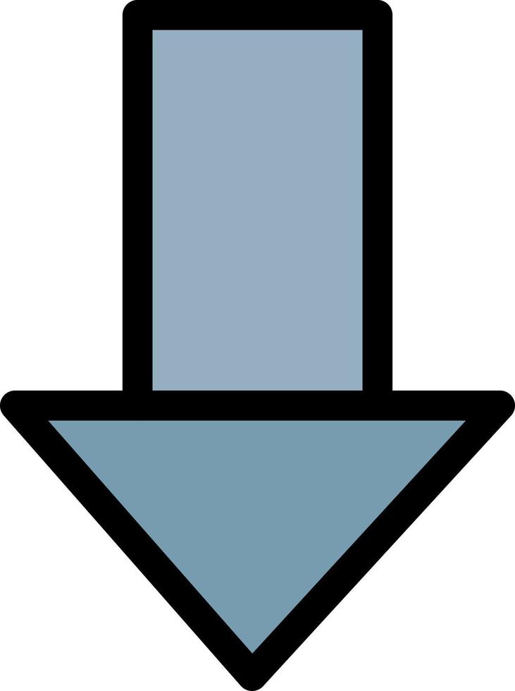 Arrow Down Down Arrow Direction  Flat Color Icon Vector icon banner Template