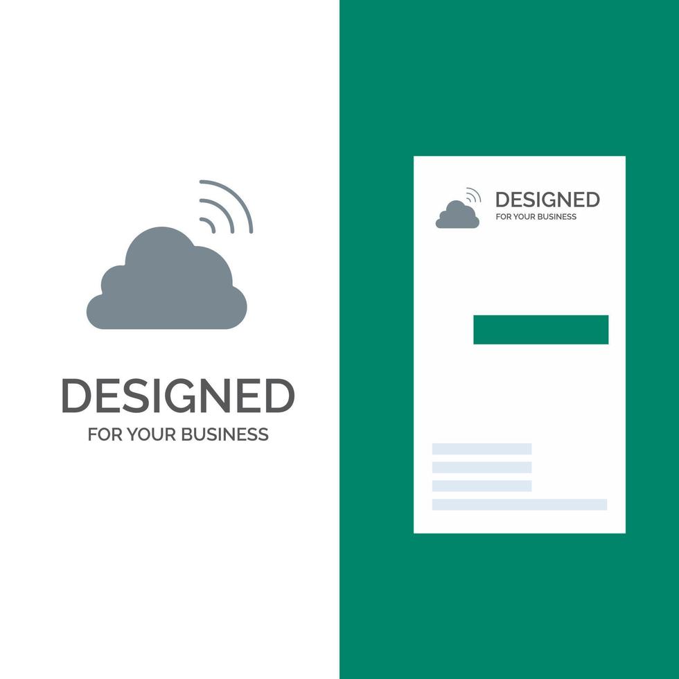 Cloud Rainbow Sky Spring Weather Grey Logo Design and Business Card Template vector