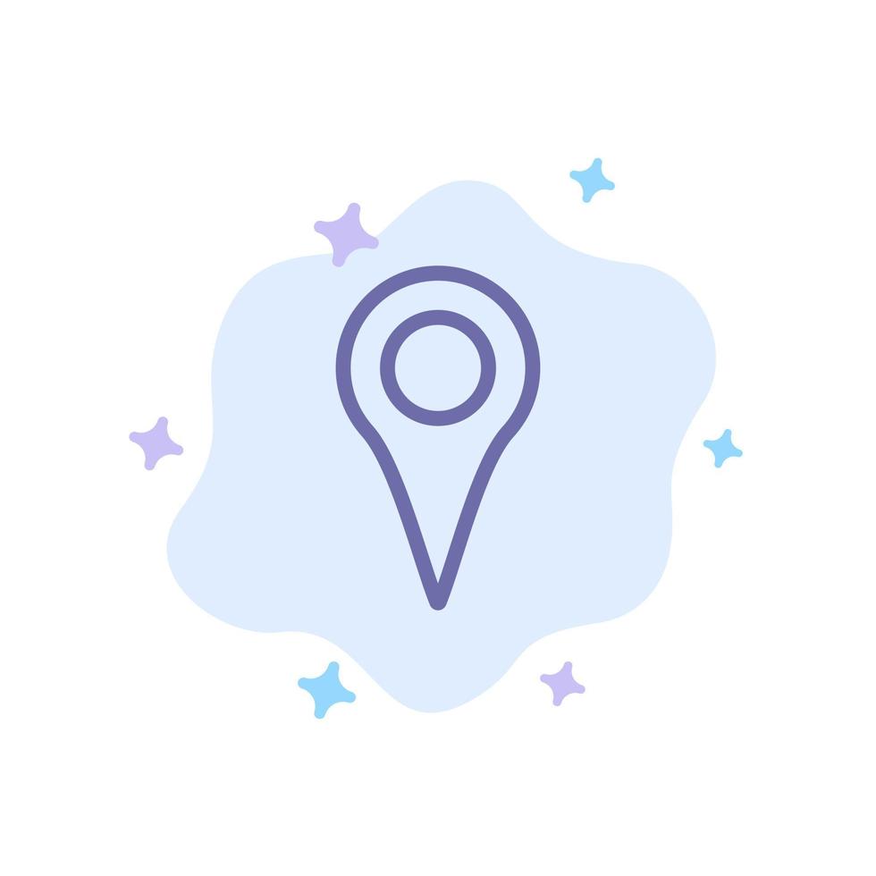 Geo location Location Map Pin Blue Icon on Abstract Cloud Background vector