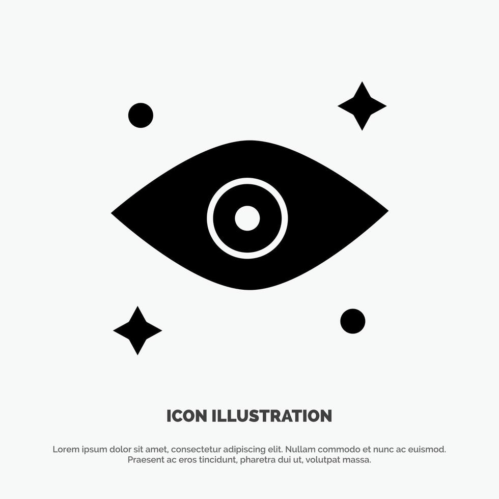 Eye Eyes Watching solid Glyph Icon vector