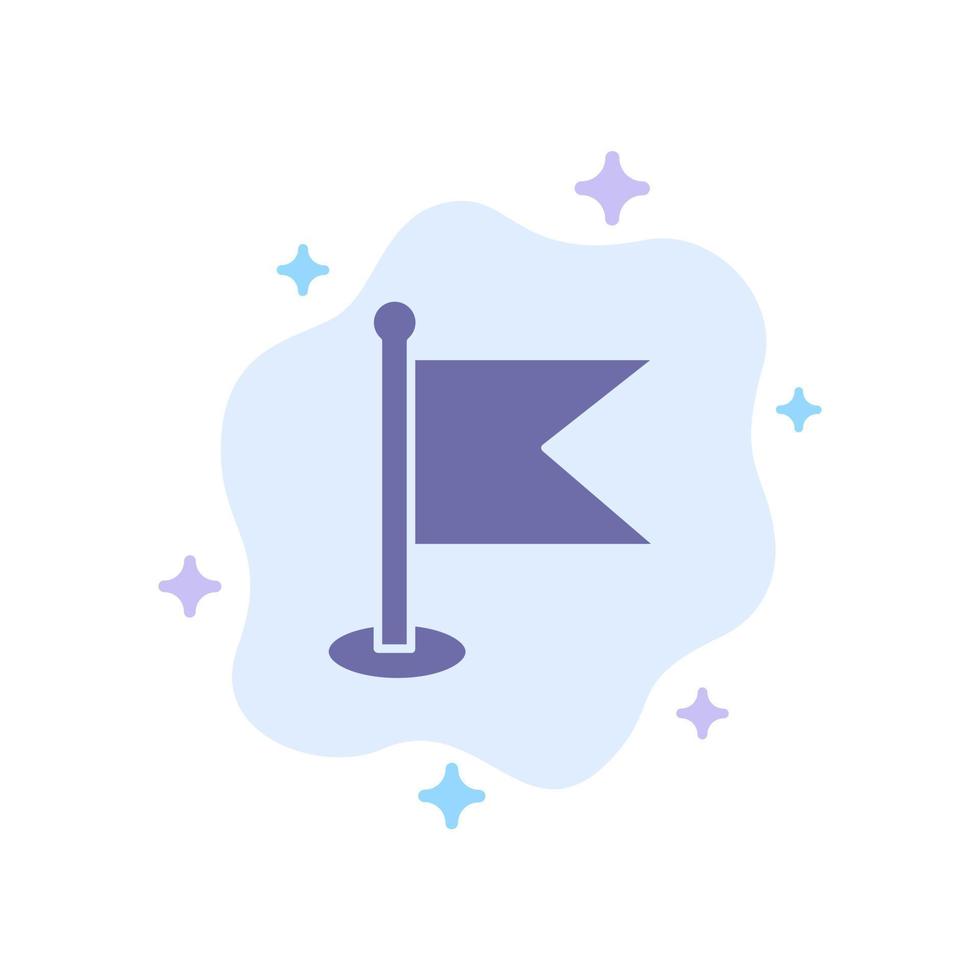Flag Location Map World Blue Icon on Abstract Cloud Background vector