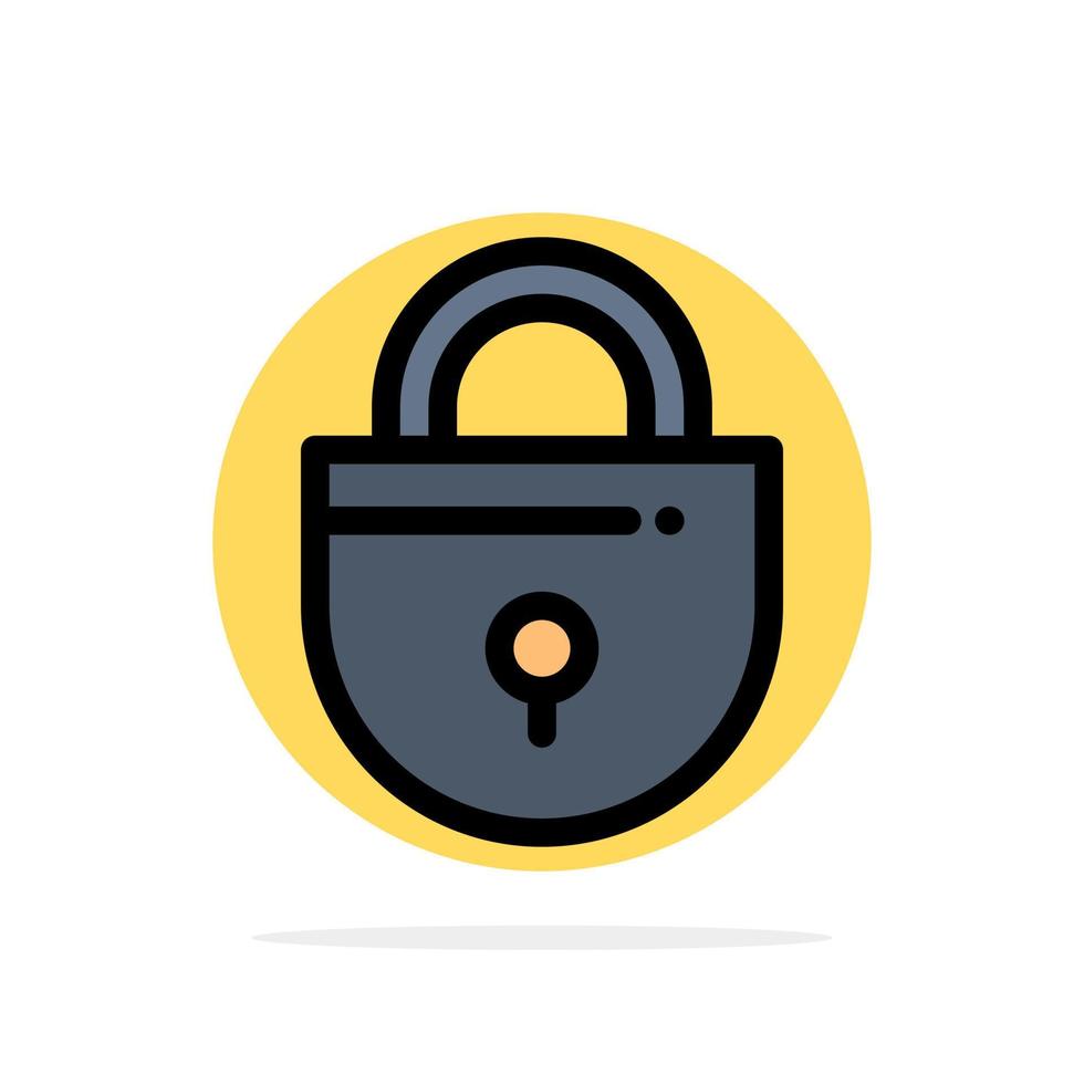 Internet Lock Locked Security Abstract Circle Background Flat color Icon vector