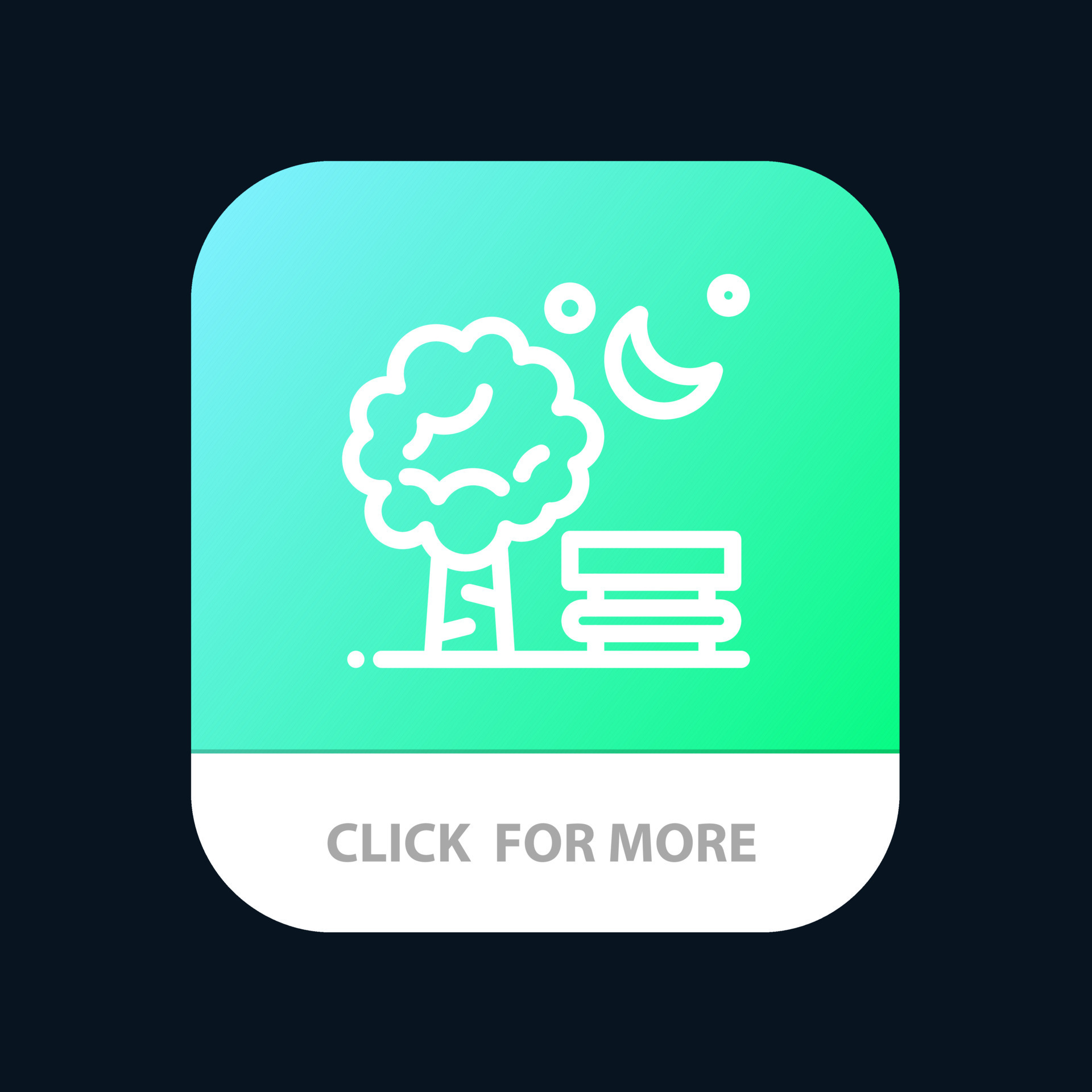 Bench Chair Park Spring Balloon Mobile App Button Android and IOS Line