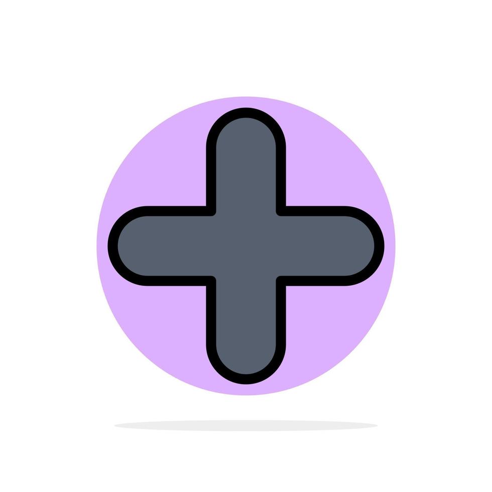 Add New Plus Sign Abstract Circle Background Flat color Icon vector