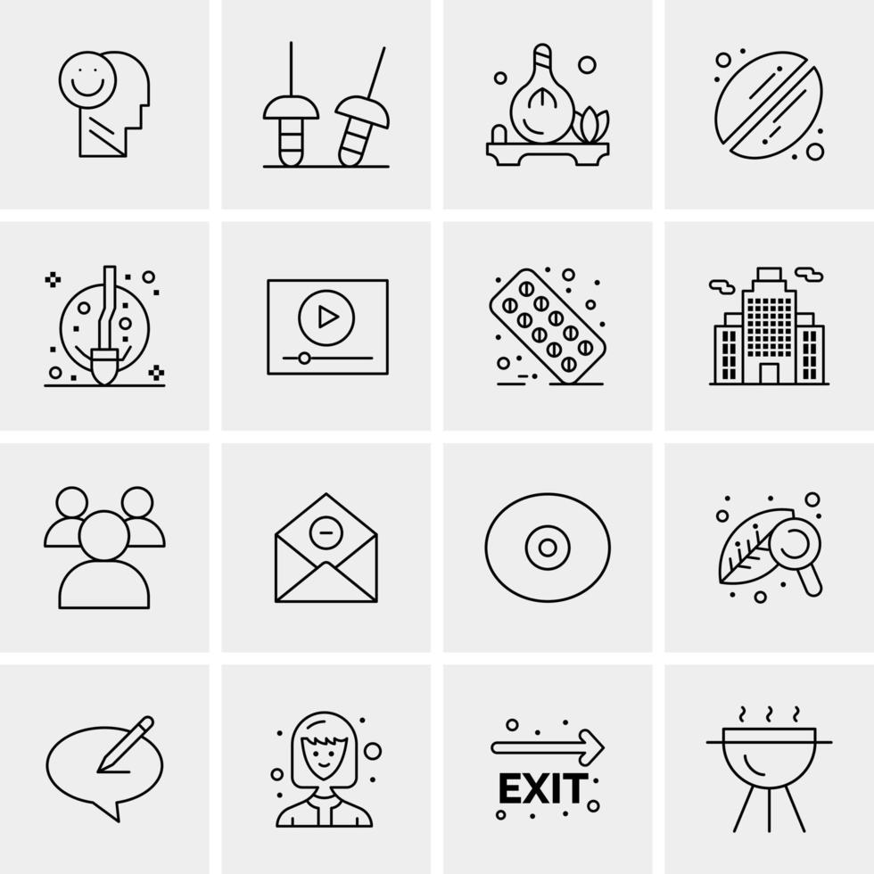 16 Business Universal Icons Vector Creative Icon Illustration to use in web and Mobile Related project