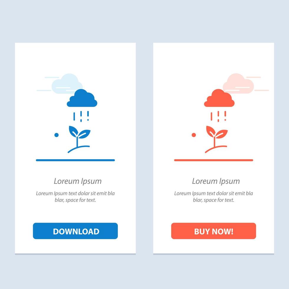 Cloud Rain Cloud Nature Spring Rain  Blue and Red Download and Buy Now web Widget Card Template vector