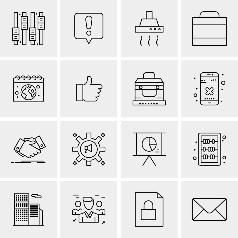 16 Business Universal Icons Vector Creative Icon Illustration to use in web and Mobile Related project