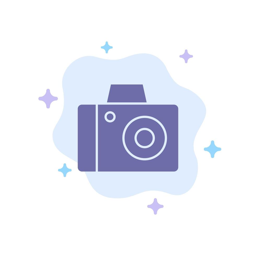 Camera Photo Studio Blue Icon on Abstract Cloud Background vector