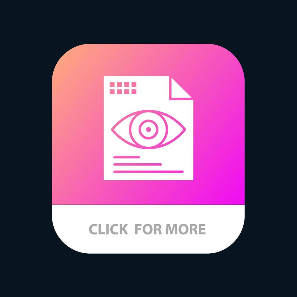File Text Eye Computing Mobile App Icon Design vector