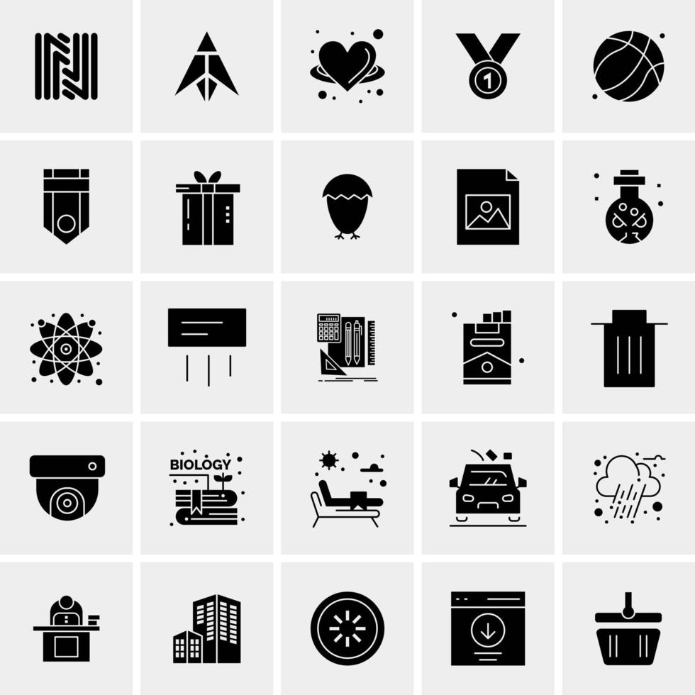 25 iconos de negocios universales vector ilustración de icono creativo para usar en proyectos relacionados con la web y dispositivos móviles