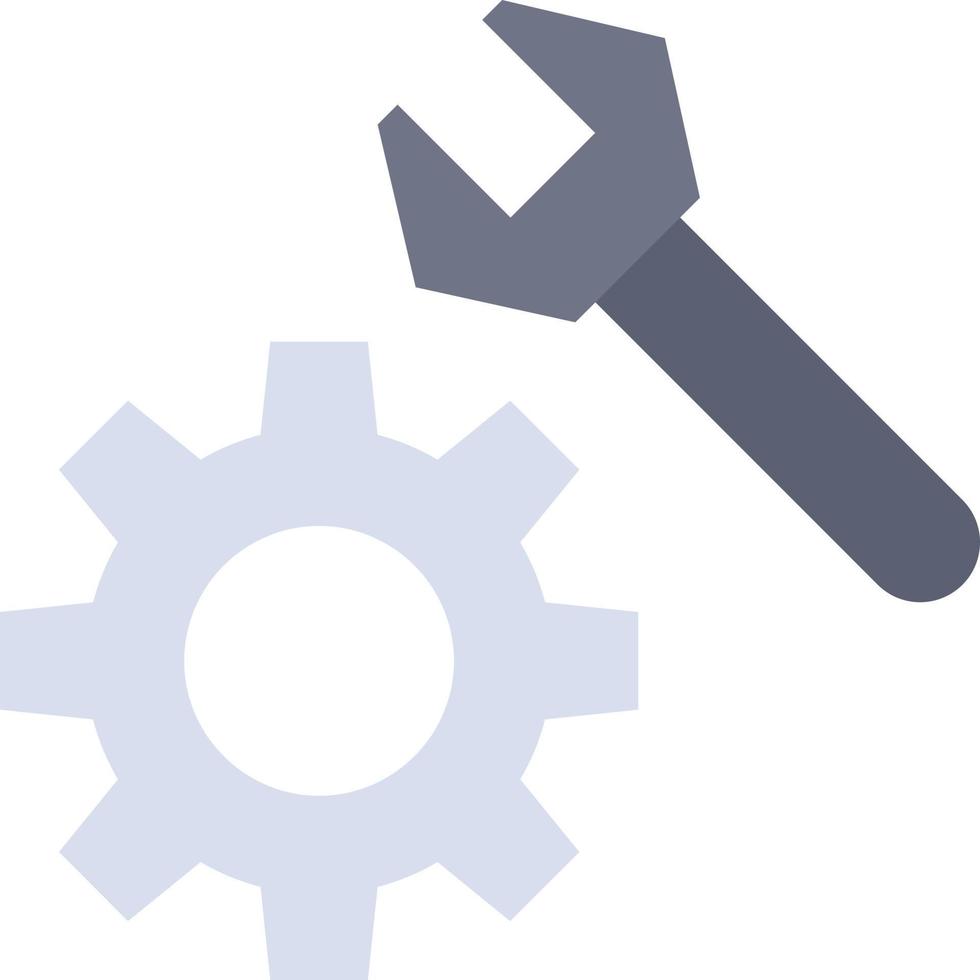 Setting Wrench Gear  Flat Color Icon Vector icon banner Template