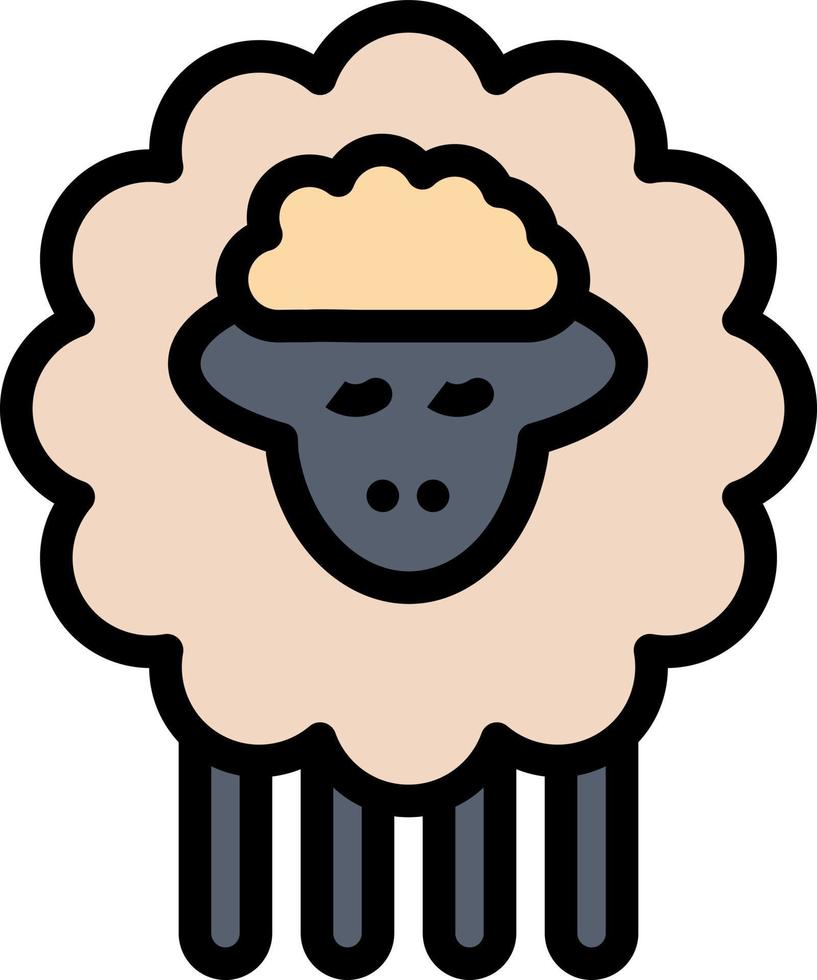 carnero carnero oveja primavera color plano icono vector icono banner plantilla