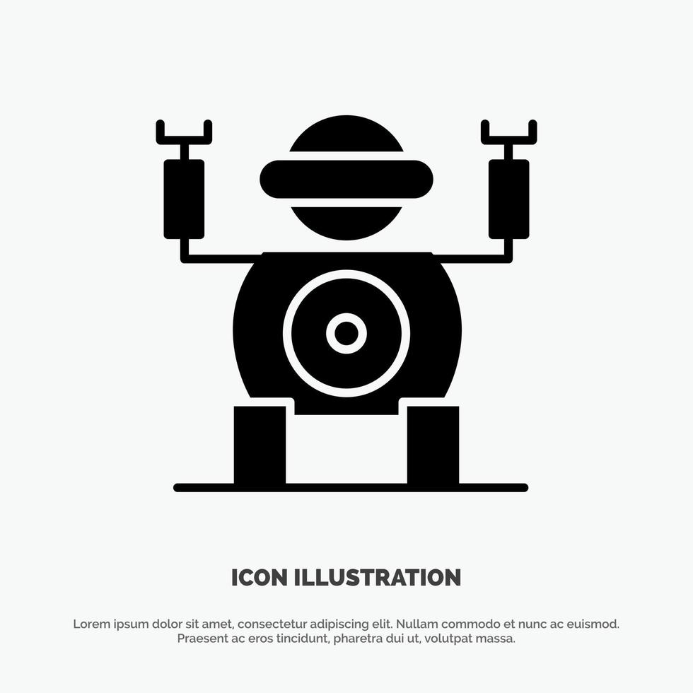 Robot Technology Toy solid Glyph Icon vector