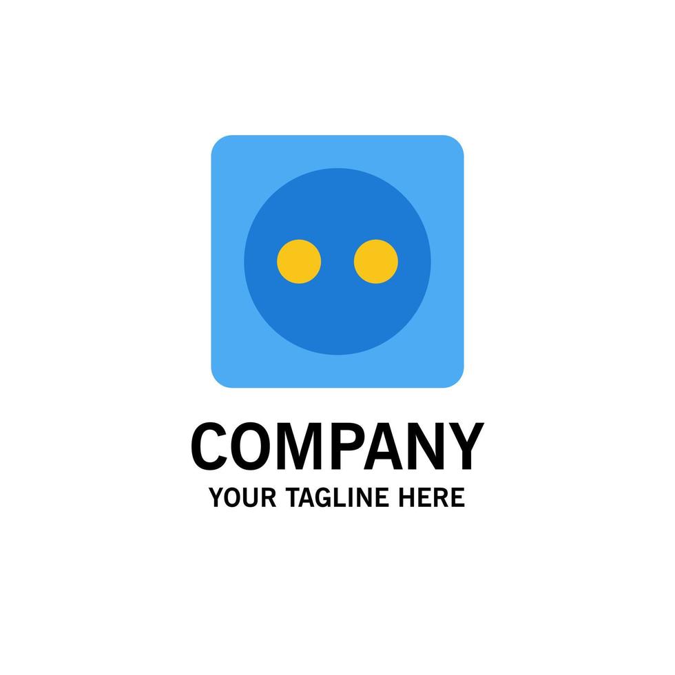 Plug Board Eco Energy Power Business Logo Template Flat Color vector