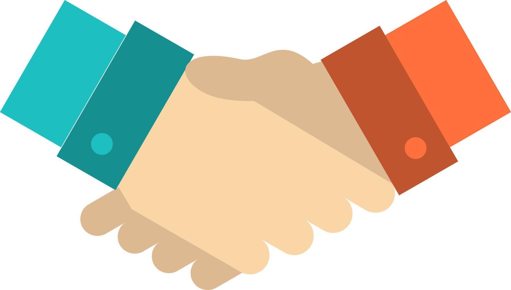 Handshake Agreement Business Hands Partners Partnership  Flat Color Icon Vector icon banner Template