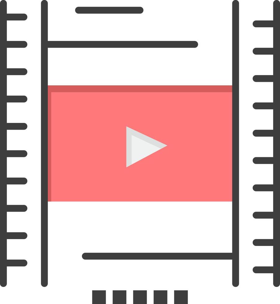 video lección película educación color plano icono vector icono banner plantilla