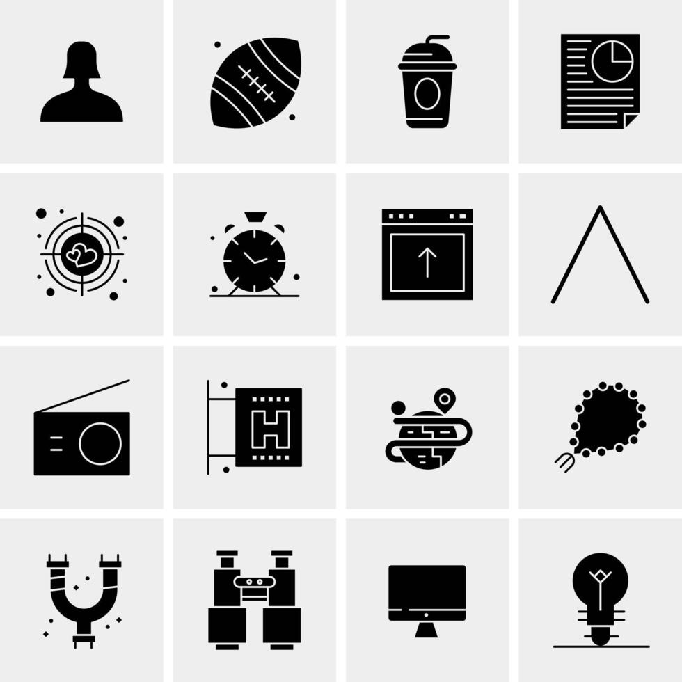 16 Business Universal Icons Vector Creative Icon Illustration to use in web and Mobile Related project