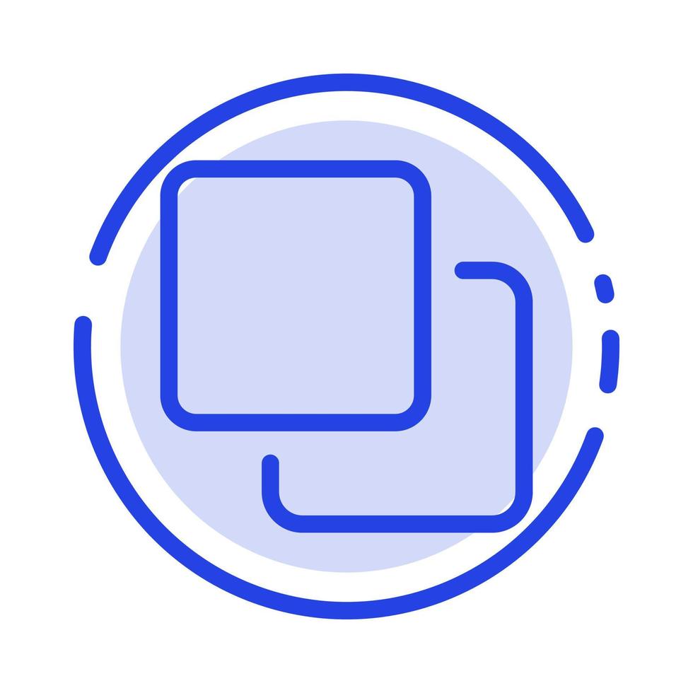 Four Media Quadruple Stack Blue Dotted Line Line Icon vector