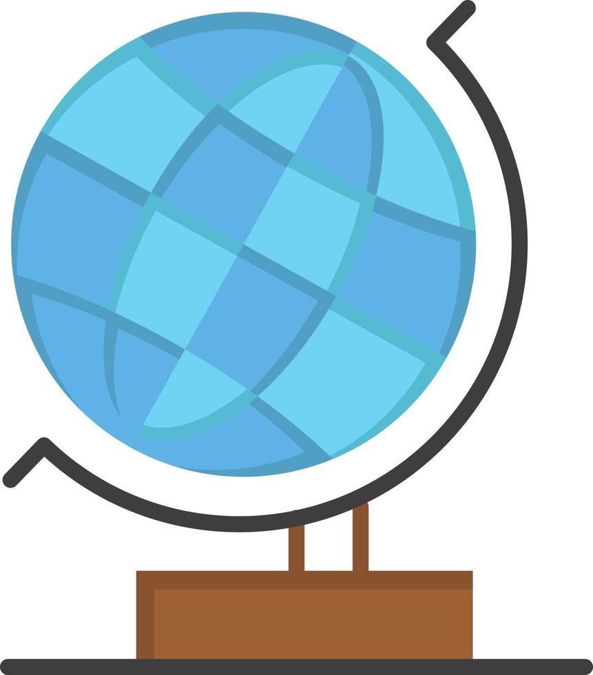 World Office Globe Web  Flat Color Icon Vector icon banner Template