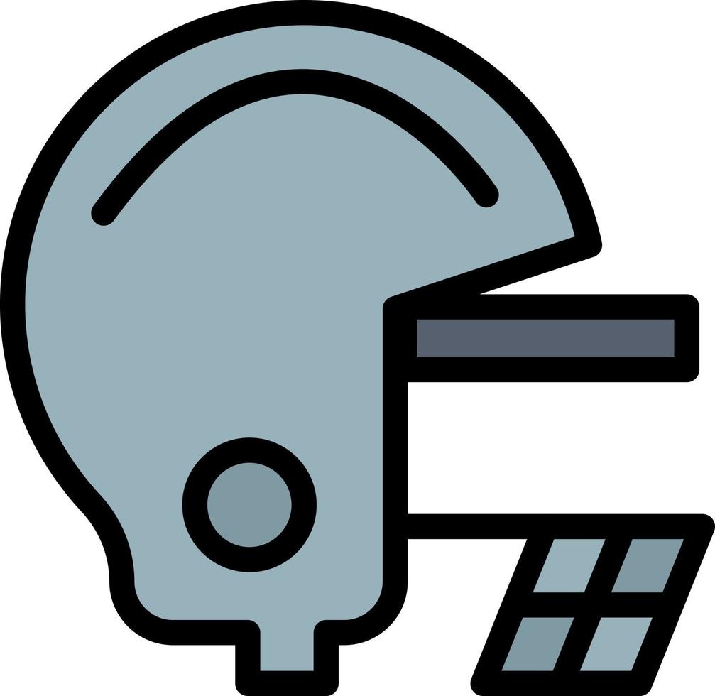 color plano de plantilla de logotipo de empresa de casco de fútbol americano vector