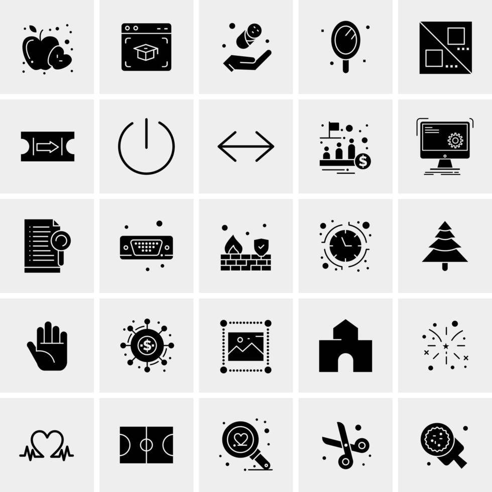 25 iconos de negocios universales vector ilustración de icono creativo para usar en proyectos relacionados con la web y dispositivos móviles