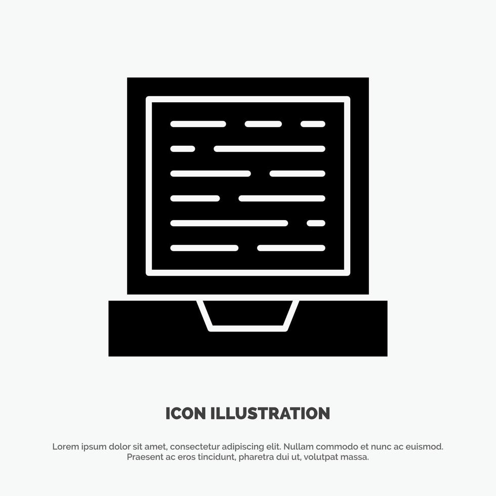 Laptop Computer Design solid Glyph Icon vector