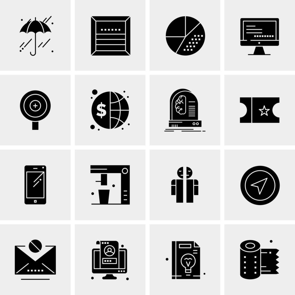 16 Business Universal Icons Vector Creative Icon Illustration to use in web and Mobile Related project