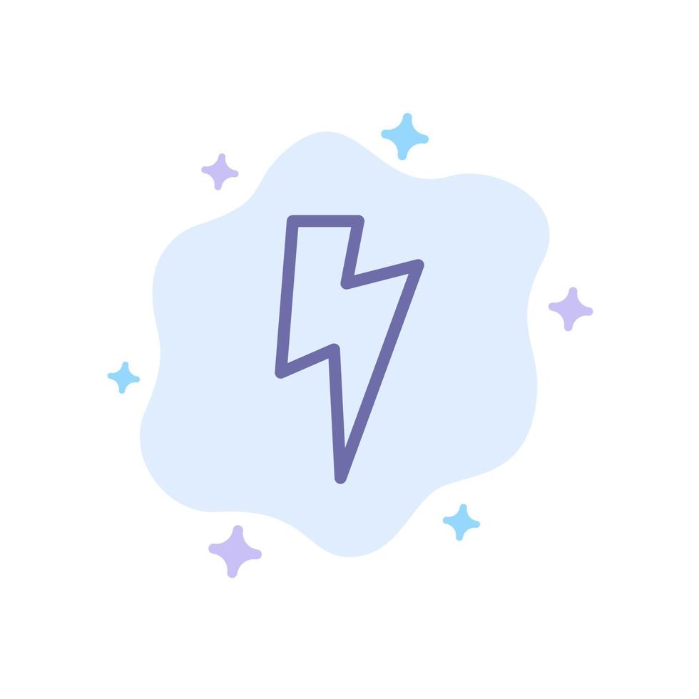 Power Basic Ui Blue Icon on Abstract Cloud Background vector