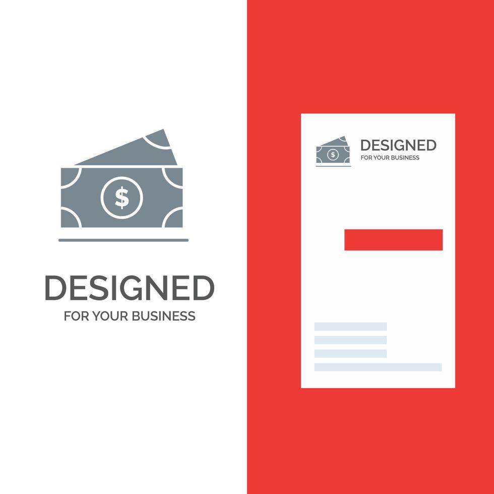 Dollar Money American Usa Grey Logo Design and Business Card Template vector