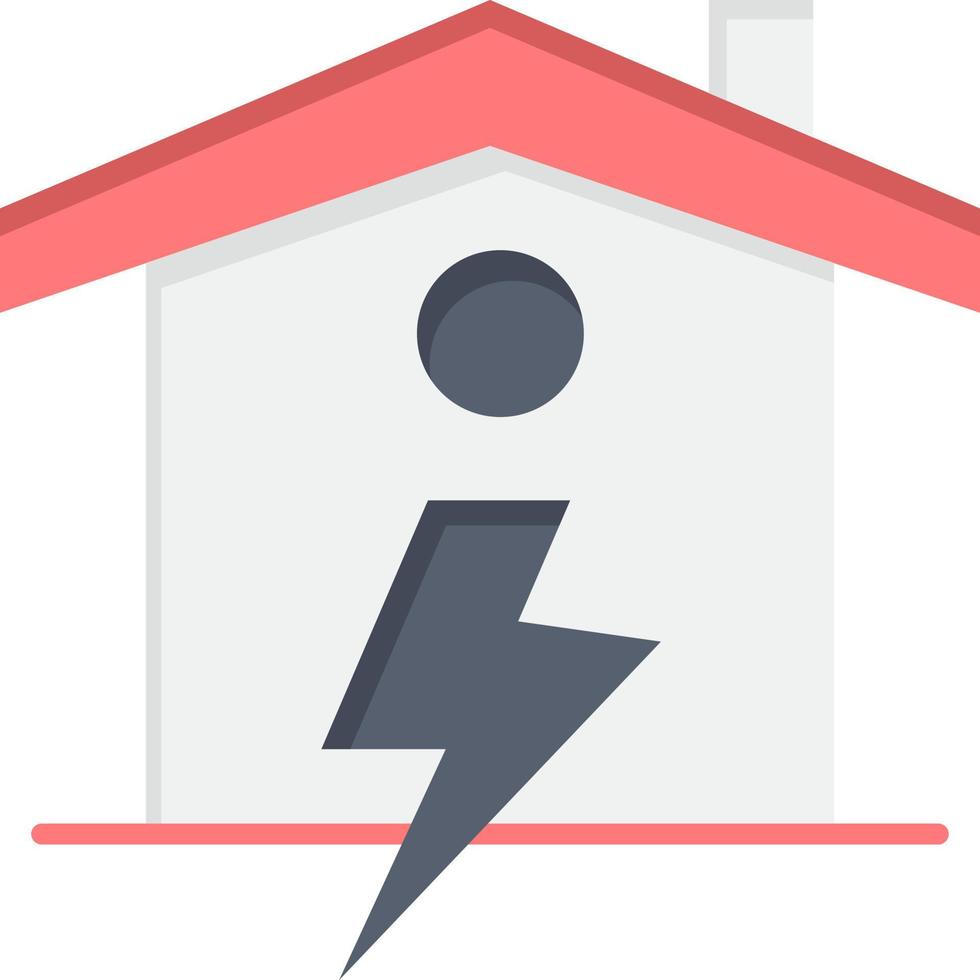 Home House Energy Power  Flat Color Icon Vector icon banner Template