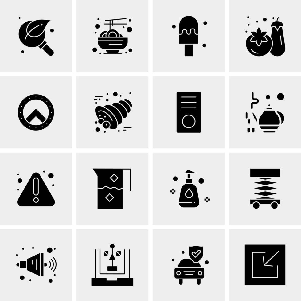 16 iconos universales de negocios vector ilustración de icono creativo para usar en proyectos relacionados con la web y dispositivos móviles